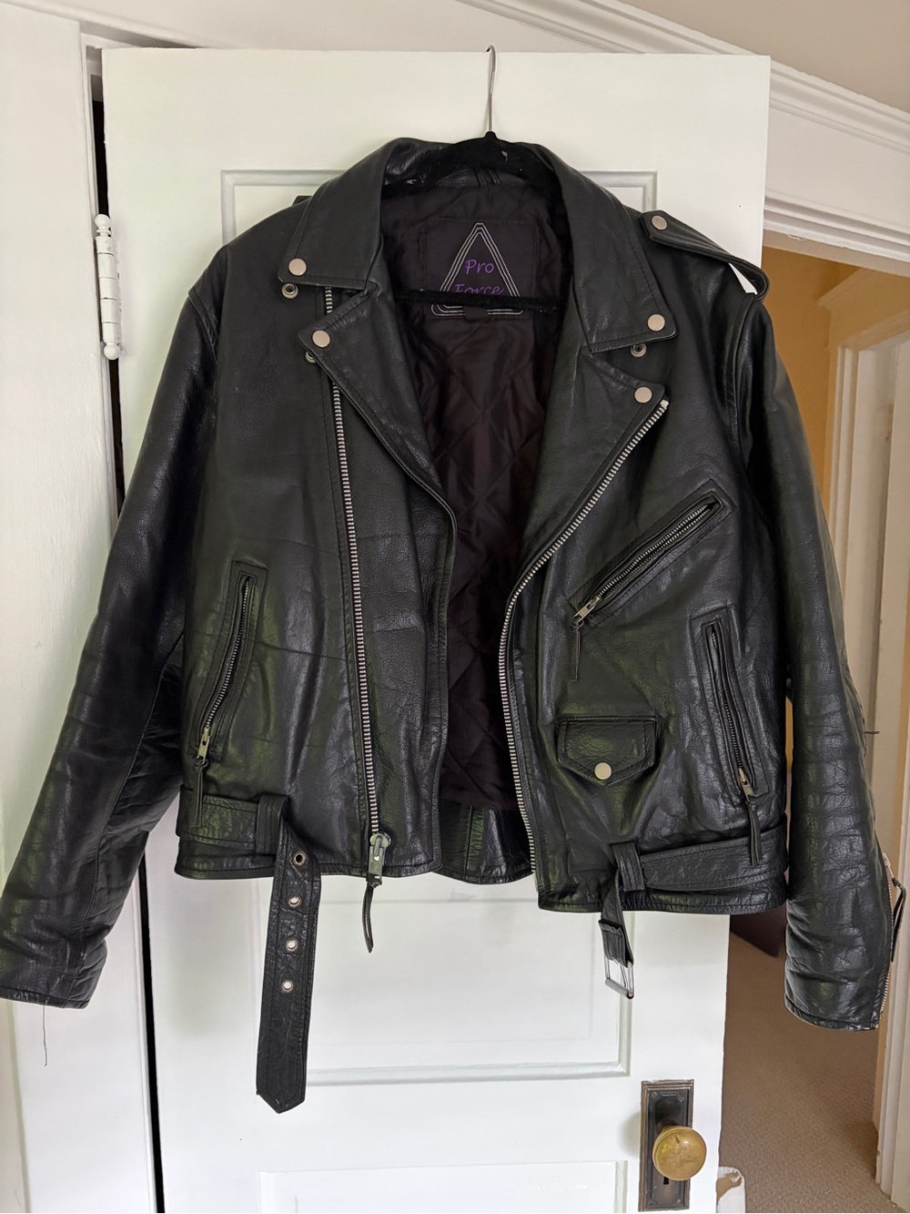Classic Black Leather Moto Jacket